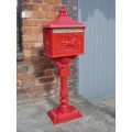 Red Free Standing Post Box