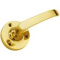 Croft 1742 Victorian Lever Door Handle on a Round Rose