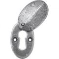 Blacksmith Pewter Patina Oval Escutcheon and Cover