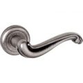 Colchester Lever Door Handle on a Radius Edged Rose – Distressed Silve