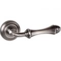 Durham Lever Door Handle on a Radius Edged Rose – Matt Gun Metal Finis