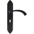 Traditional Blacksmith Gothic Curved Lever Door Handle