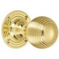 Croft 6346L Large Reeded Ball Door Knob