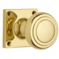 Croft 6348SQ Stepped Cushion Door Knob on a Square Rose