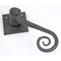 Blacksmith Beeswax Monkeytail Lever Door Handle on Diamond Rosette