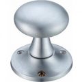 Kensington Mushroom Door Knobs – Satin Chrome