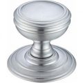 Henley Contoured Door Knobs – Satin Chrome