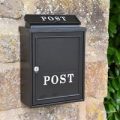 Wall Mounted Post Box – Silver Text