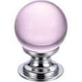 Pink Glass Cabinet Knob