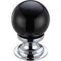 Black Glass Cabinet Knob