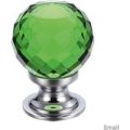 Facetted Green Glass Cabinet Knob