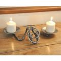 Hand Forged Double Table Candle Holder