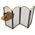 Windsor Fire Screen – Black and Brass