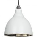 Brindley Pendant – Light Grey Exterior and Hammered Nickel Interior