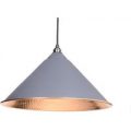 Hockley Pendant – Dark Grey Exterior with Hammered Copper Interior