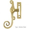 Kirkpatrick Polished Brass Intricate Monkey Tail Casement Fastener