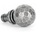 Blacksmith Pewter Patina Beaten Ball Curtain Finial