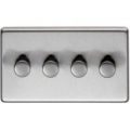 Satin Stainless Steel Quad Dimmer Switch – 400w