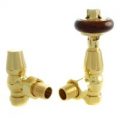 Faringdon Thermostatic Radiator Valve – Brass Angled TRV