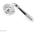 Reeded Lever on Rose Set – Polished Chrome